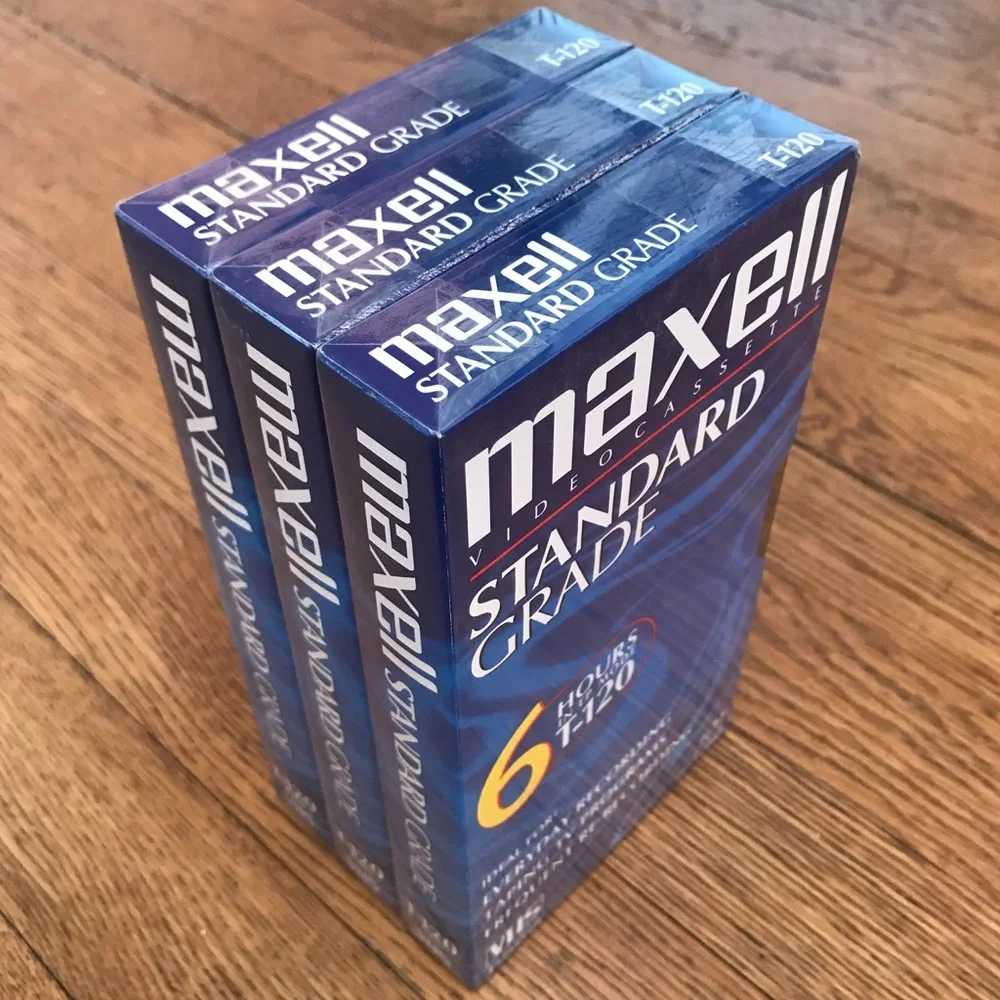 Maxell STD-T-120 Set of 3 VHS Tapes